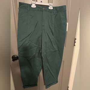 Green slacks with pockets